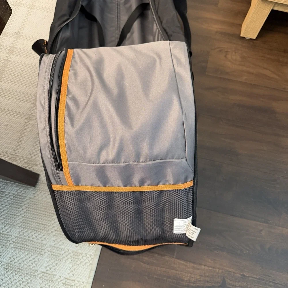 Timberland Rolling Duffle Bag Olive Orange Trim  Claremont